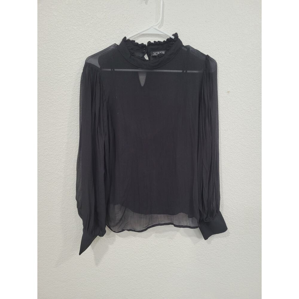3 for $20! Women’s medium blouse black J. Crew Factory Sheer Blouse OFFERS OPEN